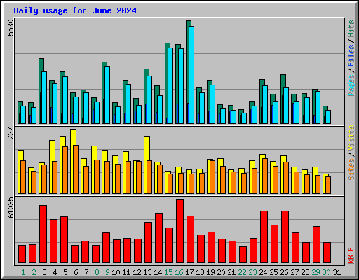 Daily usage for June 2024